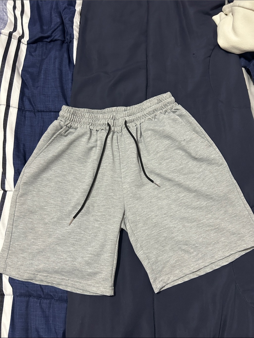 ROMWE Light Grey Athletic Drawstring Shorts